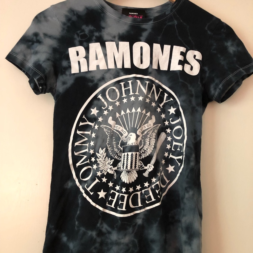 Ramones band black tie dye shirt